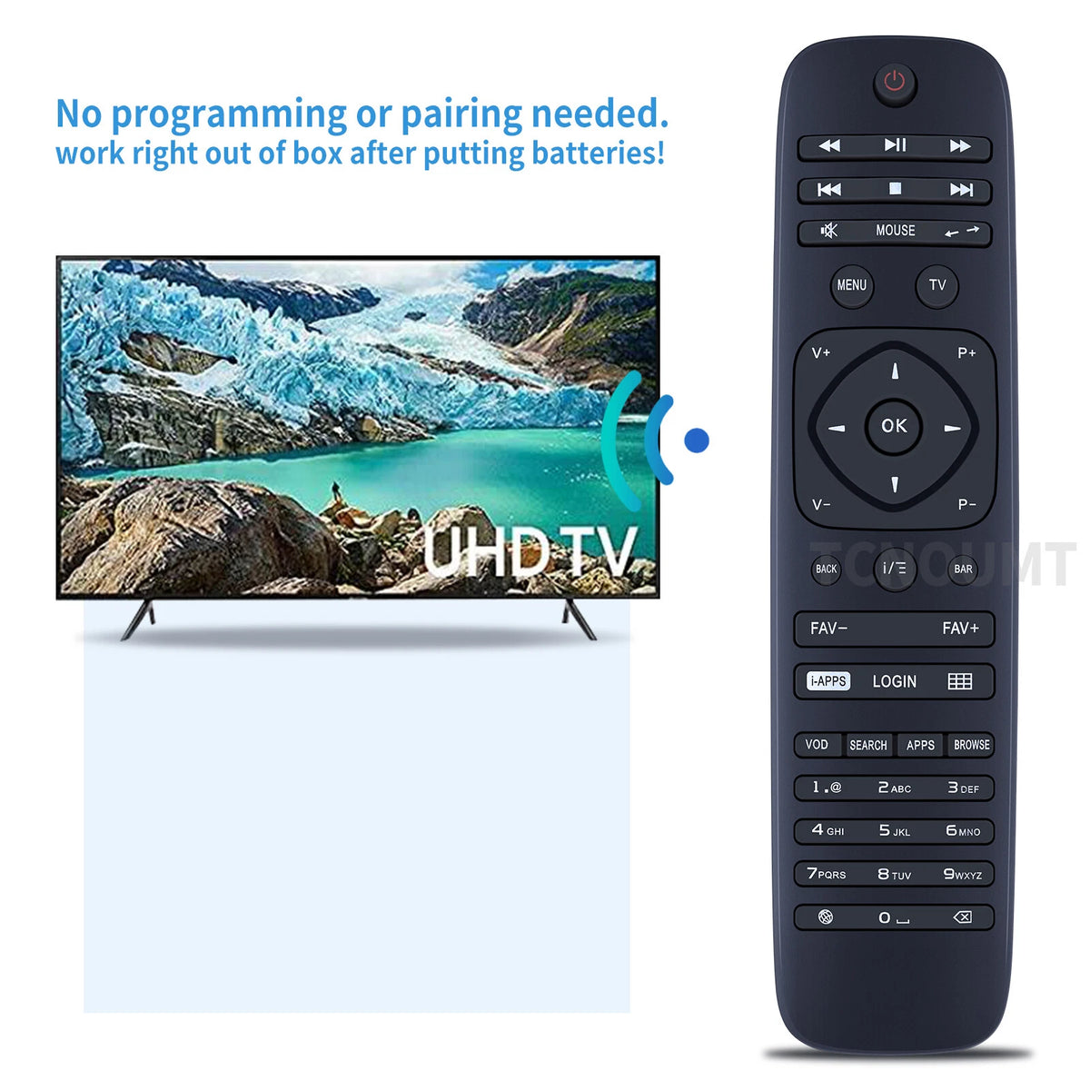 RC2964506/01B Remote Control For KARTINA TV Comigo Quattro IPTV Box