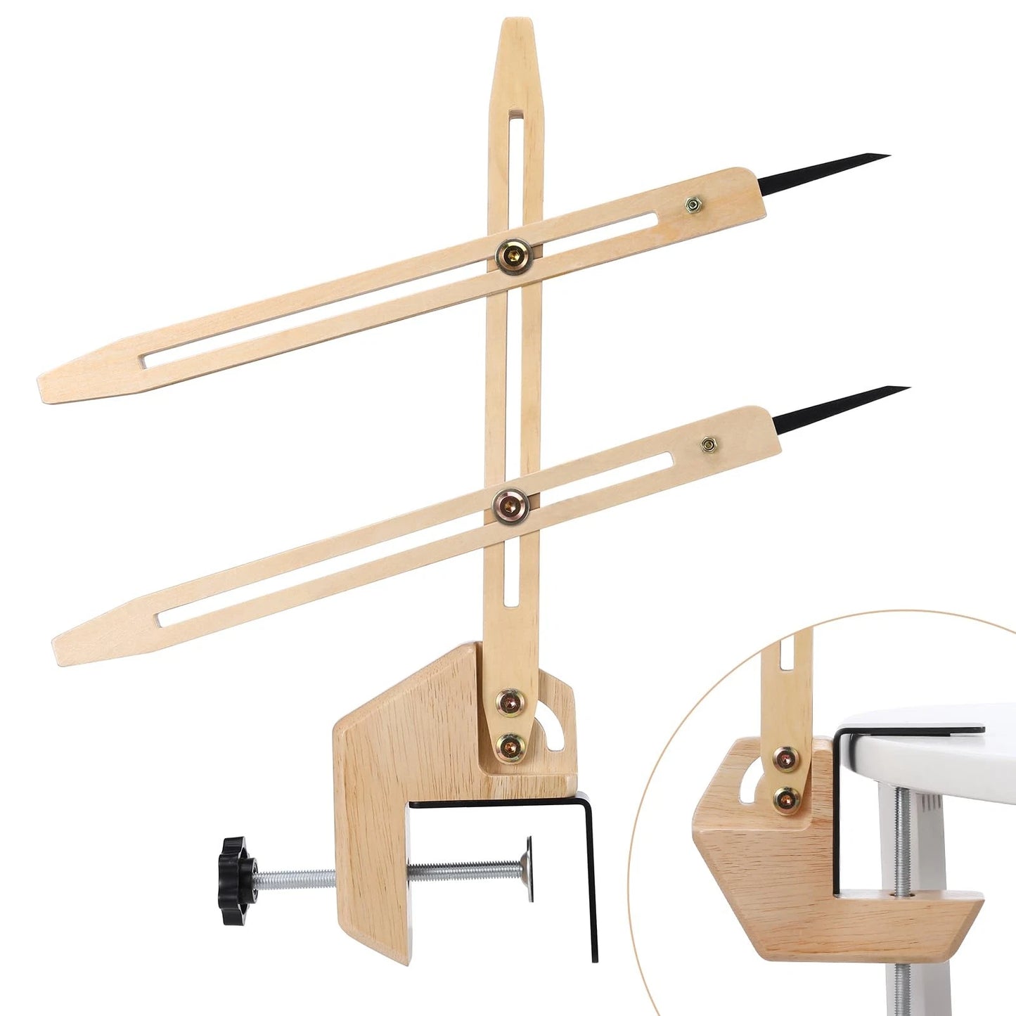 BKALEME Pottery Throwing Gauge, 2 Ways to Install, Compact Clip-on Wood