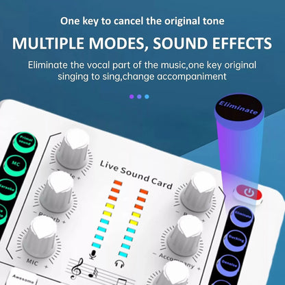 M8 Versatile Sound Card Body For Win/Mac OS/Android/IOS Wide Compatibility