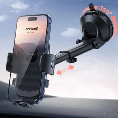 Lamicall Car Phone Approximately 2.8 inches x 3.2 x 7.2 inches, Black