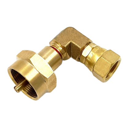 MENSI 1LB One Pound Propane Mapp Gas Torch Burner Elbow Converter Gold