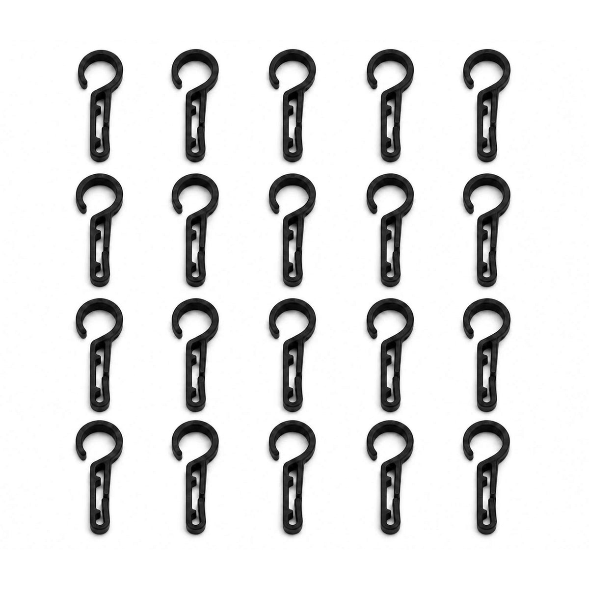 20Pack Headlamp Clips Attachment Head Light Clamps Black Hard Safety Cap Hook