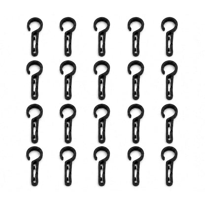 20Pack Headlamp Clips Attachment Head Light Clamps Black Hard Safety Cap Hook