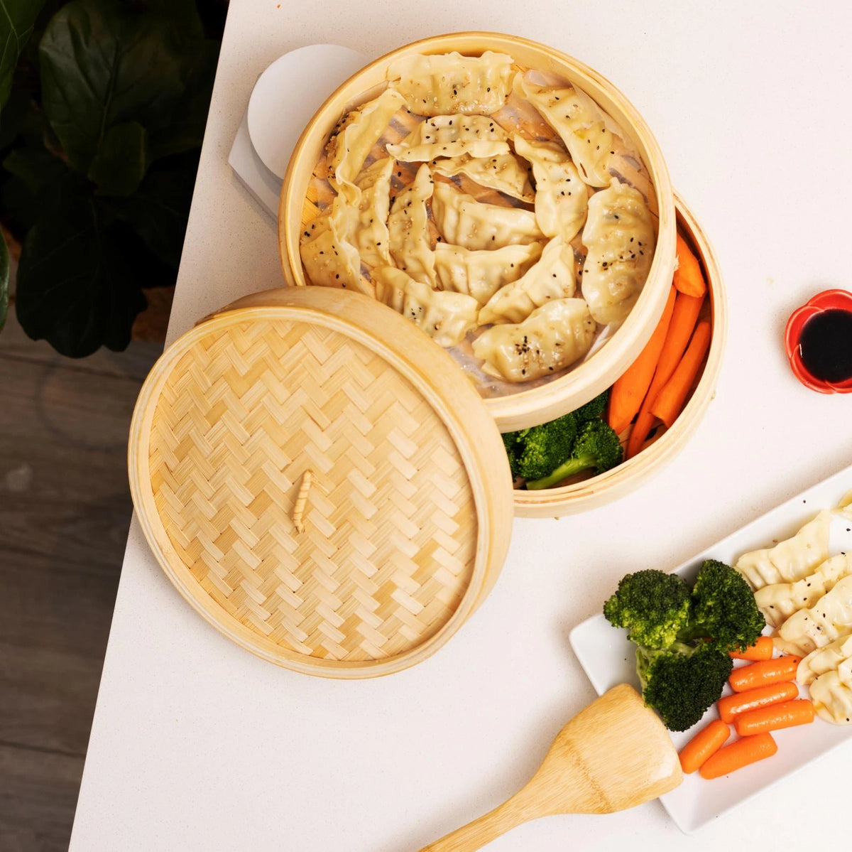 Joyce Chen 2-Tier Bamboo Steamer Baskets, 10-Inch 10 inch, Natural
