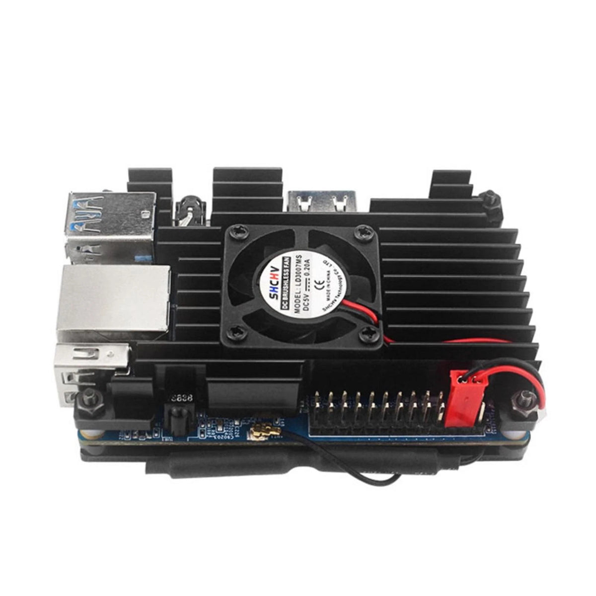 G Aluminum Case with Cooling Fan Active Passive Radiator Kit for Orange Pi 3 LTS