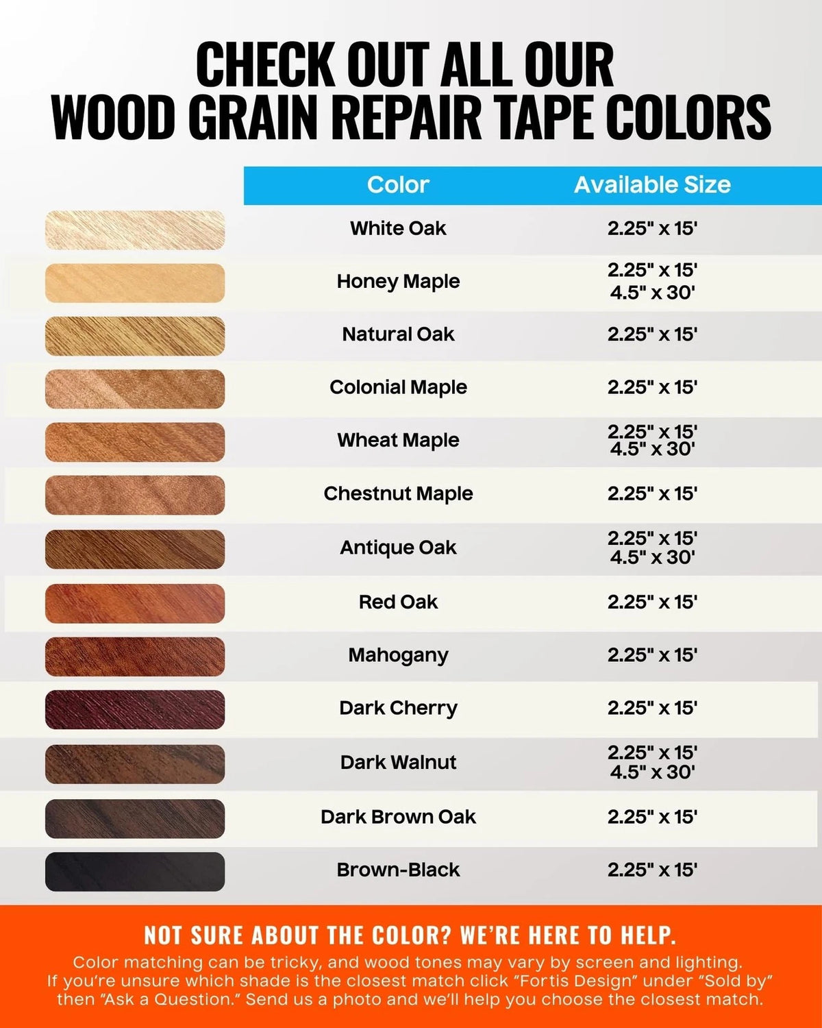 MATCH 'N PATCH Wood Grain Repair Tape - Antique Oak, 2.25" x 15', Oak