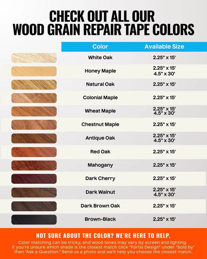 MATCH 'N PATCH Wood Grain Repair Tape - Antique Oak, 2.25" x 15', Oak