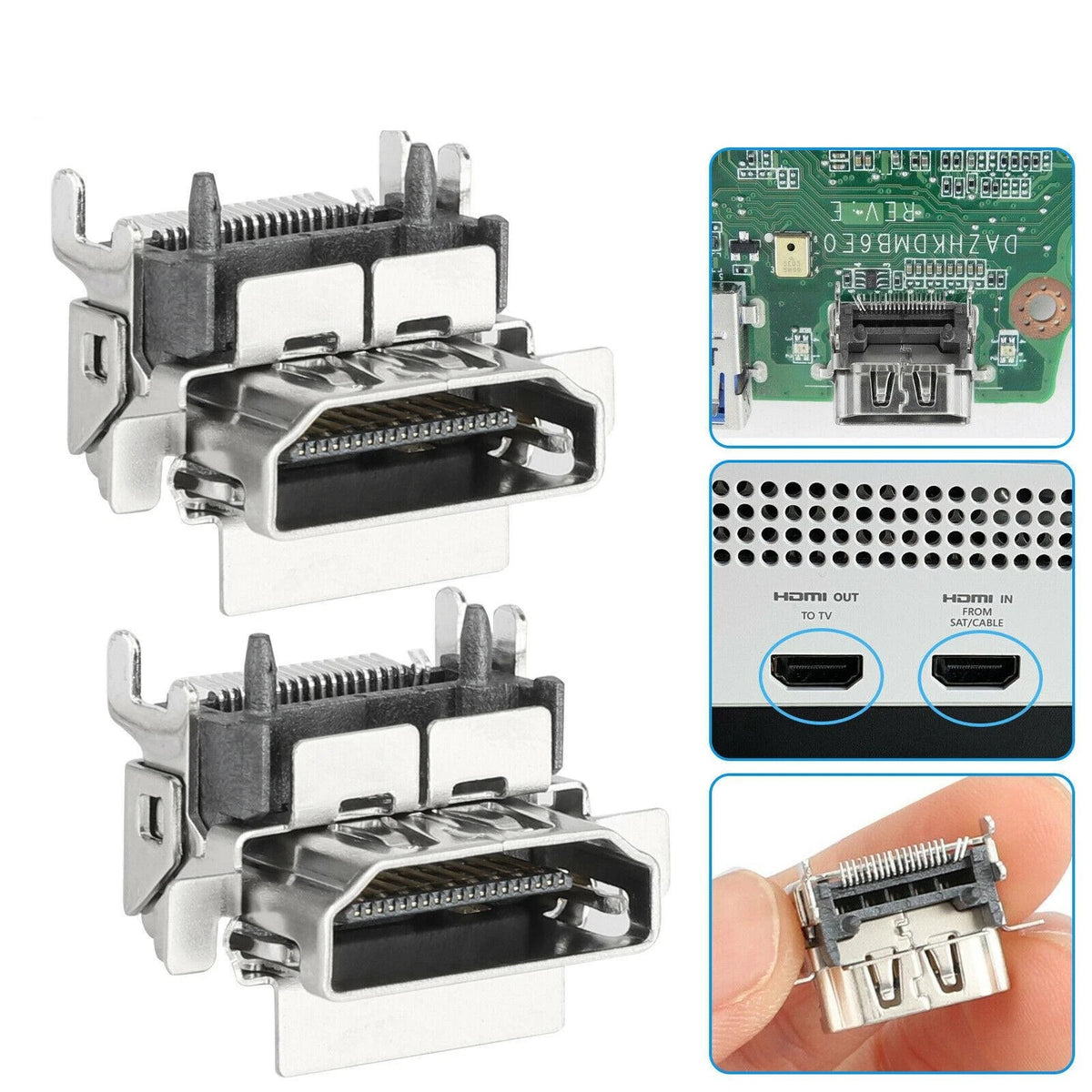 1Pc  Console HDMI Port Jack Socket Connecter For Xbox One S Slim;