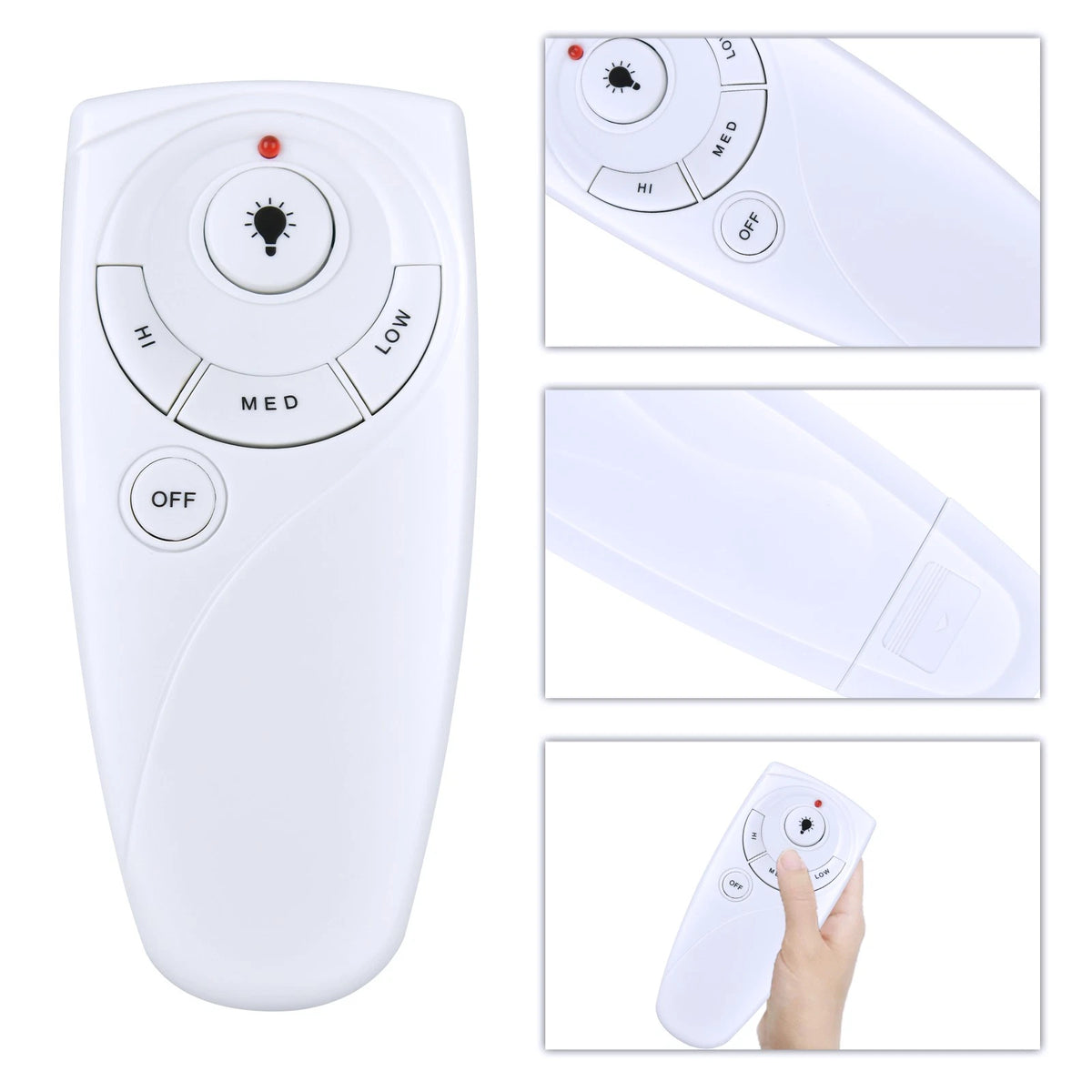For Hampton Bay UC7083T Ceiling Fan Remote Control White / with Battery