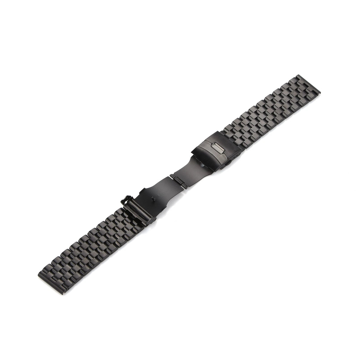 Black 22mm Width Watch Band Strap Bracelet Link Solid Watchband Replacement.
