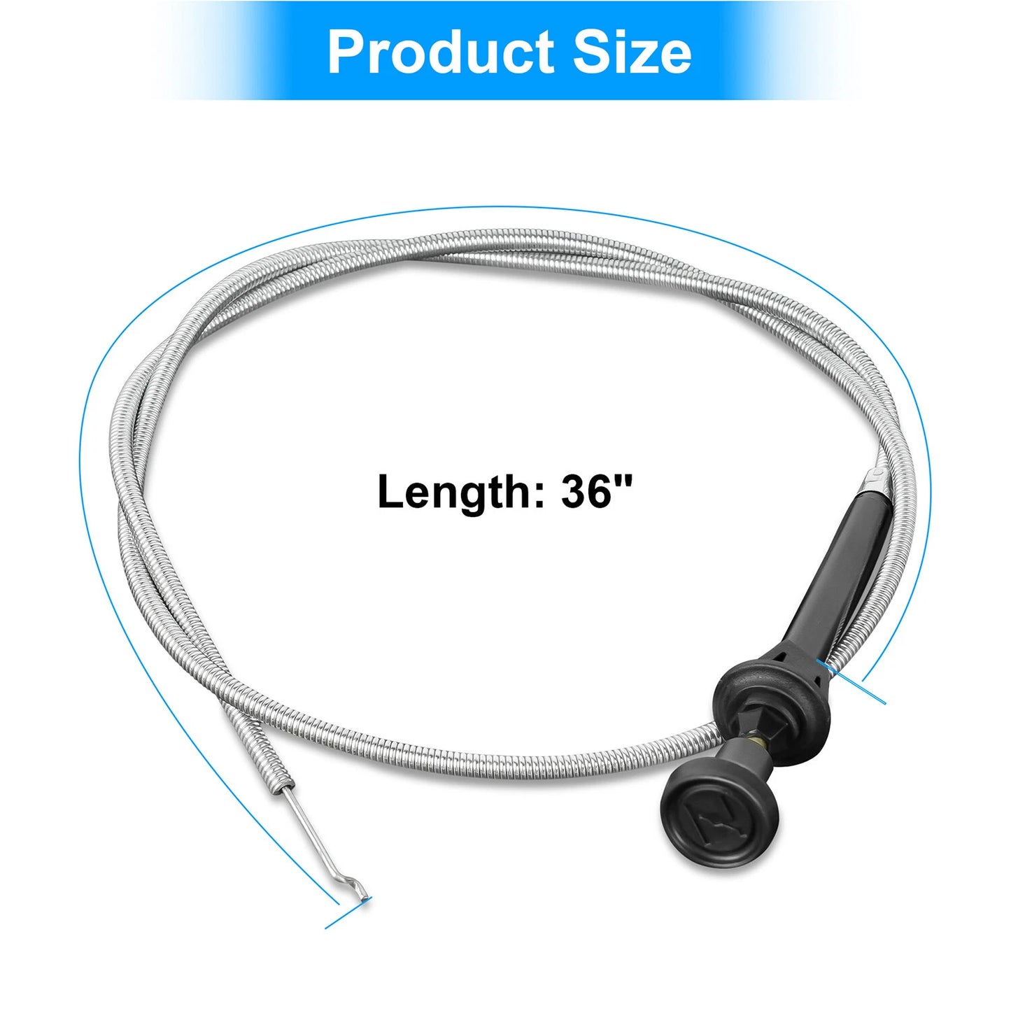 203993 Control Choke Cable Assembly, Push/Pull, Snap-In，With 1-3/4 Inch extensio