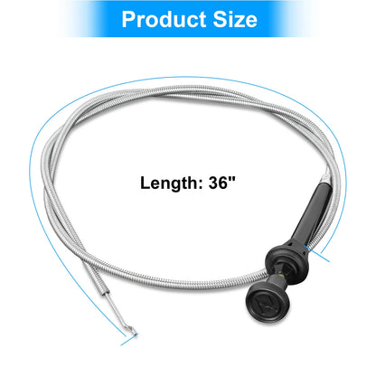 203993 Control Choke Cable Assembly, Push/Pull, Snap-In，With 1-3/4 Inch extensio