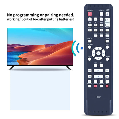NB887 NB887UD For Magnavox DVD/VCR Combo Replace Remote ZV427MG9A ZV427MG9