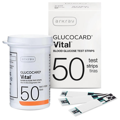 ARKRAY GLUCOCARD Vital Blood Glucose Test Strips – No 50 Count (Pack of 1)