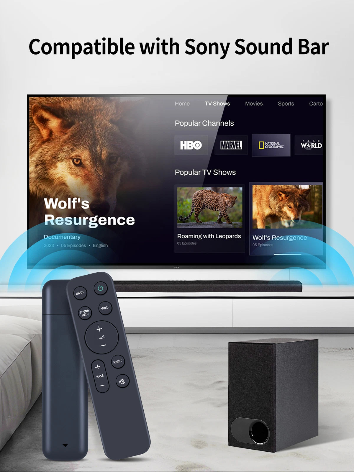 RMT-AH513U Remote Control For Sony Soundbar HT-S400 HT-SC40 SA-S400 SA-S400