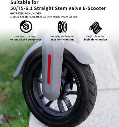 50/75-6.1 Scooter Tire Replacement 8.5 Inch Tube for Gotrax gxl 8.5x2