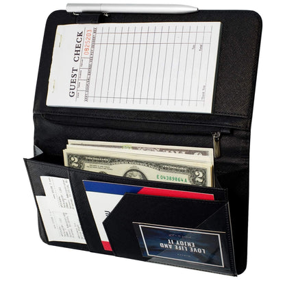 Server Book with Zipper Pocket and Magnetic Closure Booklet black
