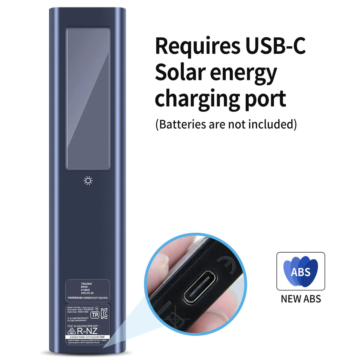 BN59-01386D TM2280E Solar Rechargeable Remote Control For Samsung TV