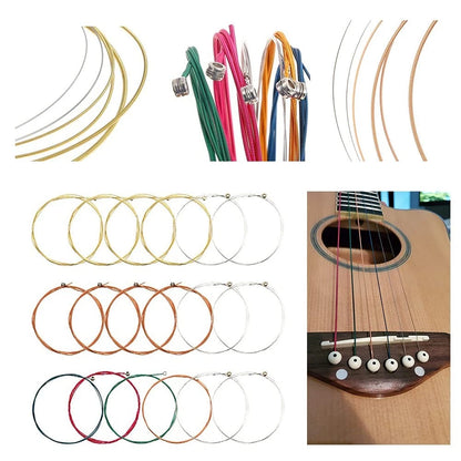 NERECNDENS 66PCS Guitar Accessories Kit, Acoustic Changing Tool, Gold