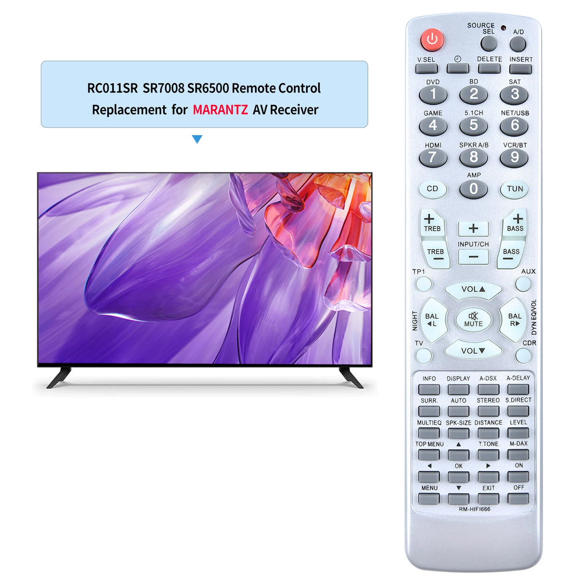 RC011SR Replacement Remote Control For Marantz AV Receiver SR7008 SR6500