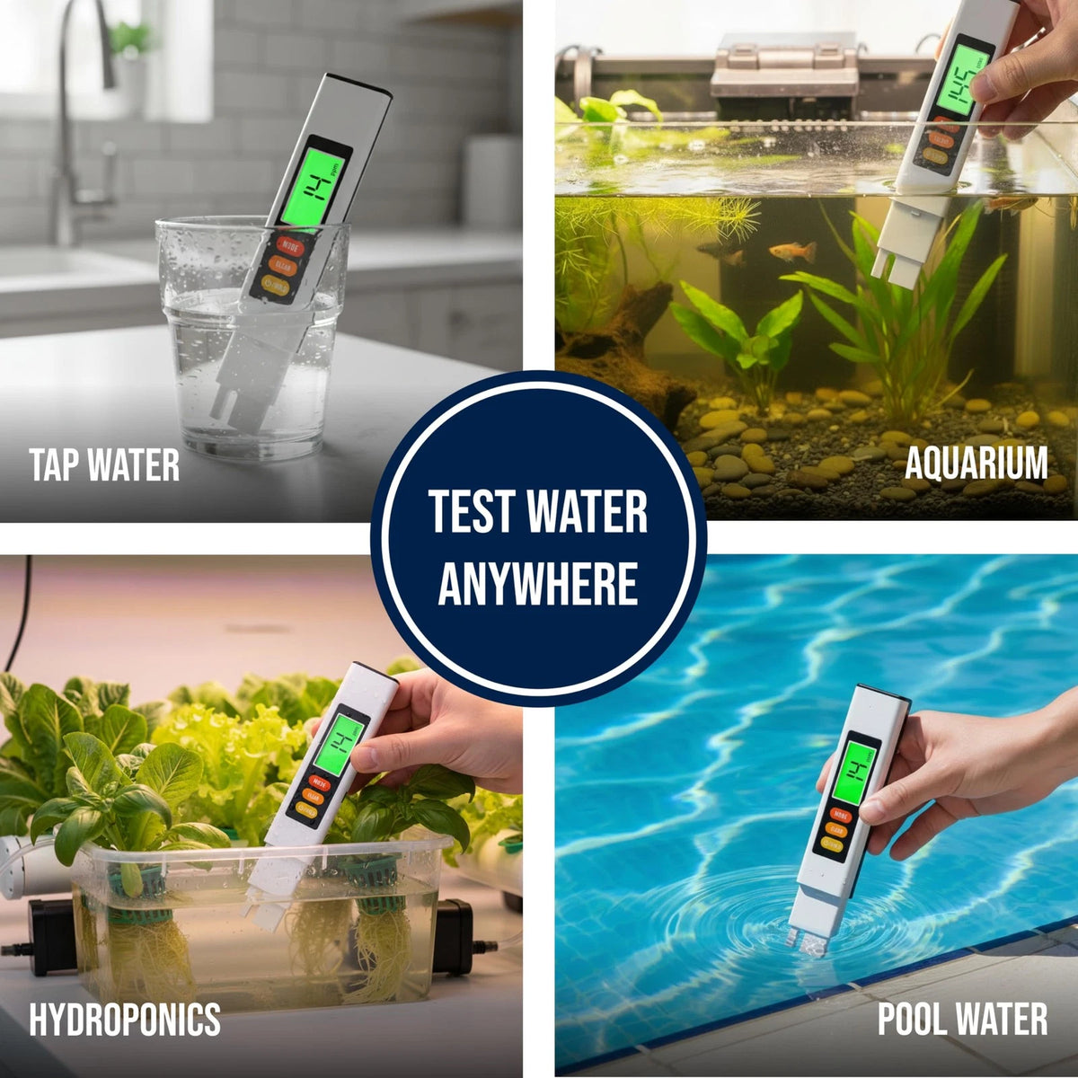 Craft911 Water Tester for Drinking - TDS Meter White