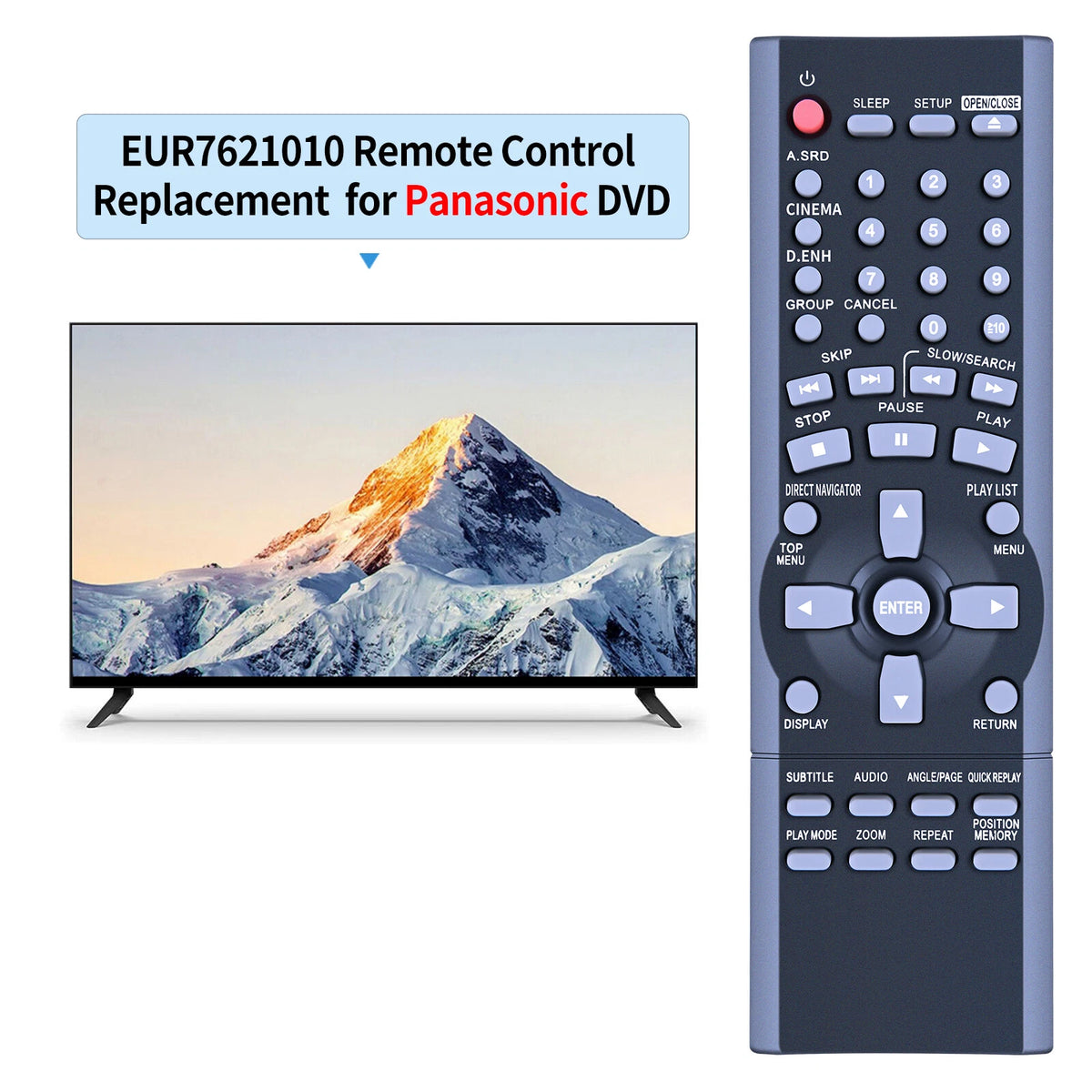 EUR7621010 Remote Control For Panasonic DVD Player DVD-S31 DVD-S35 DVD-S31S