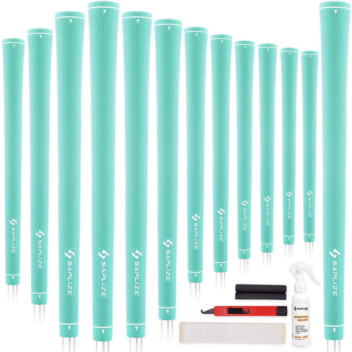 SAPLIZE Women's Exclusive Golf Grips, 13 Pack Soft Rubber Mint Green