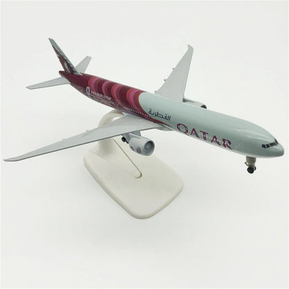 1:400 Qatar World Cup B777 Airplane Alloy Model Souvenir Display with Stand F