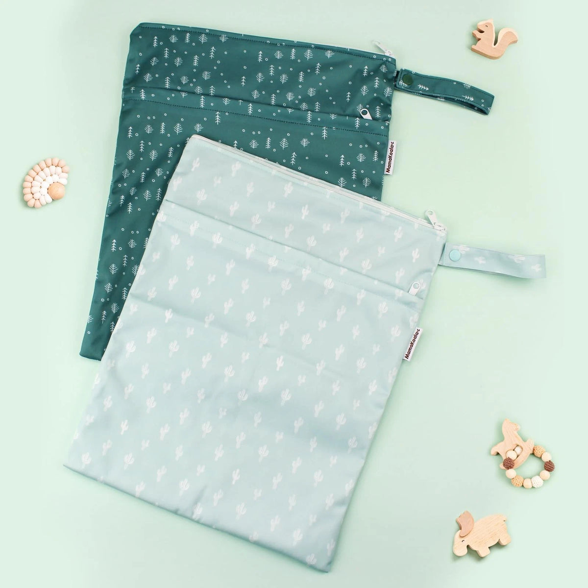 Mama Koala Waterproof Wet Dry Bags for Baby Items, Cloth 16in x 12in, W017