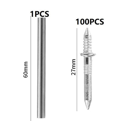 100Pcs  Double-Head Seamless Installation Metal Nail For Skirting Thread