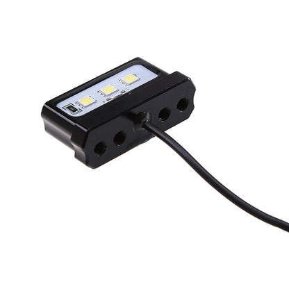 12V Universal CNC Aluminum Motorcycle White Number License Plate Light LED