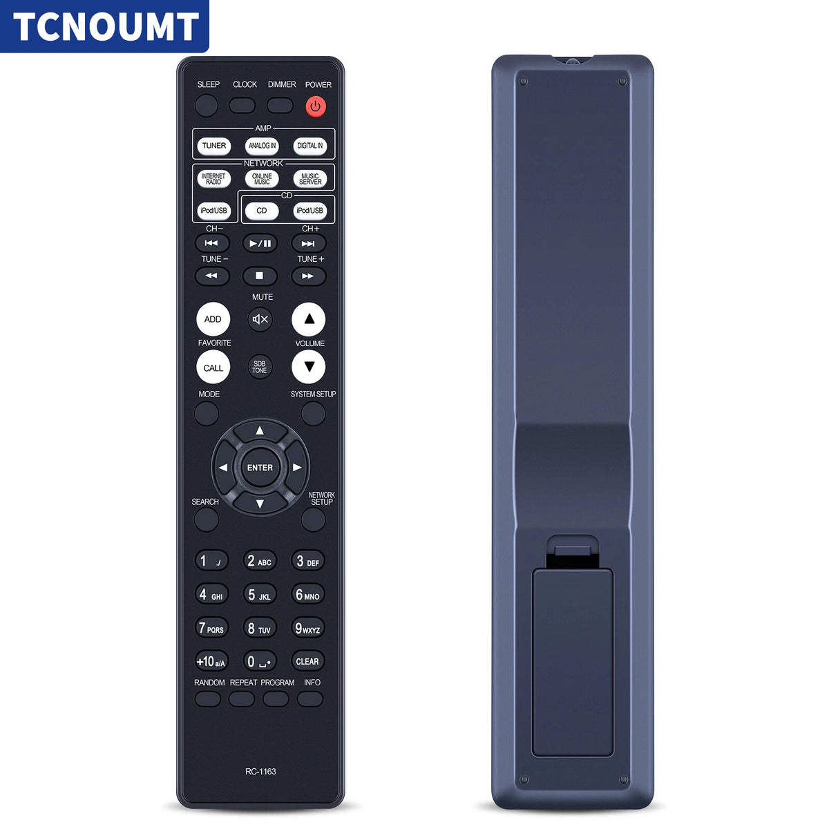 RC-1163 Remote Control For Denon DCD-F109, DCDF109, DRA-F109, DRAF109