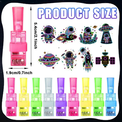 CHSLtmxq 24PCS Space Finger Lights Party Favors, 8 Designs Light Up 24pcs