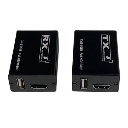 1080P HDMI Extender with USB KVM Over CAT6 for Classroom Education Systems Black