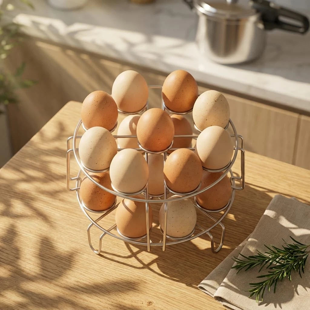 GSlife Egg Steamer Rack - Stainless Steel Trivet for 8 Quart Silver-2 Pack
