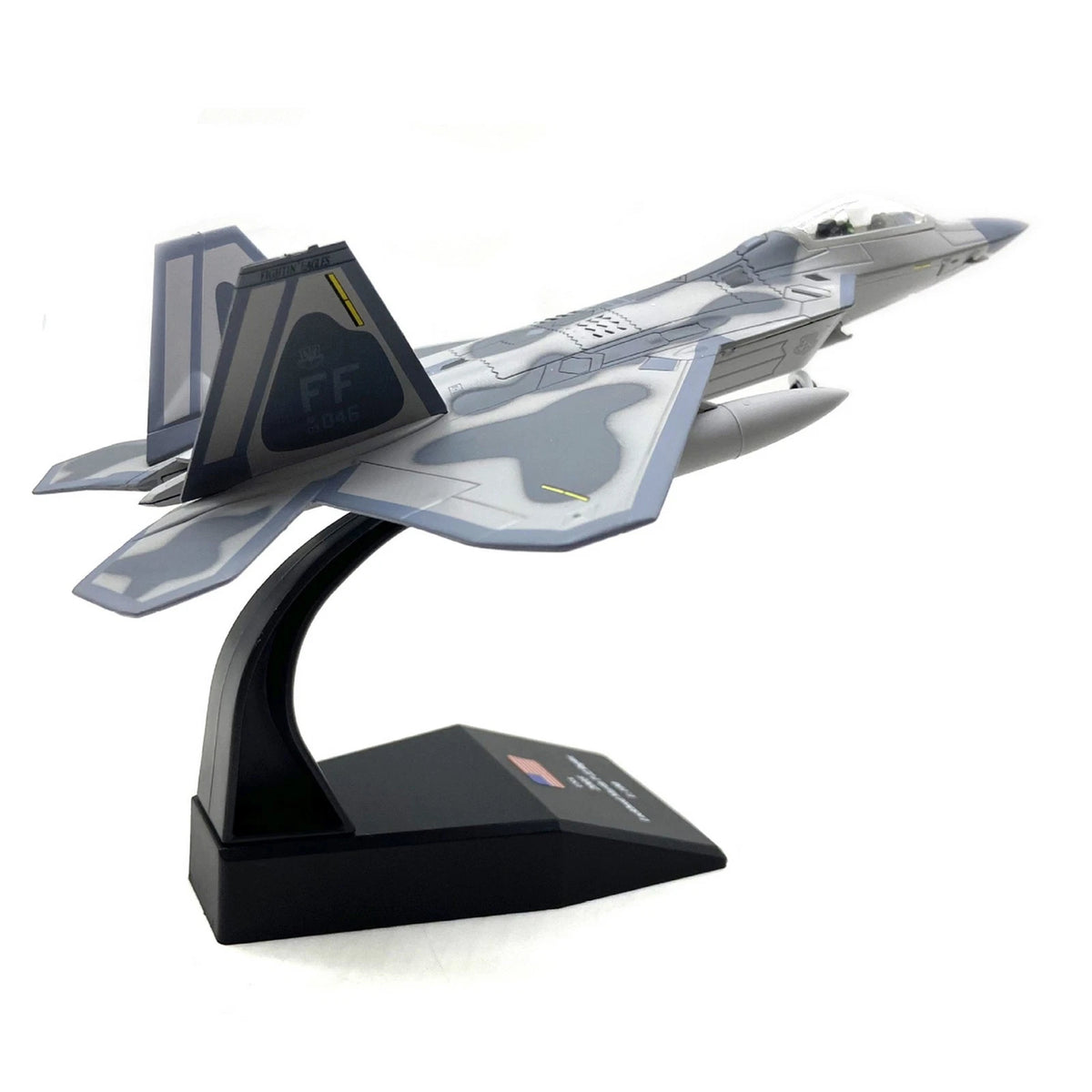 Retro 1/100 US F22 Raptor Stealth Fighter Alloy Jet Aircraft Model Military