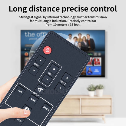 NC300 NC300UH Replace Remote Control For Sanyo Soundbar FWSB405FP FWSB405FA