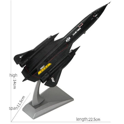 1:144 Alloy SR-71 Reconnaissance Aircraft Model Ornaments Airplane Collection