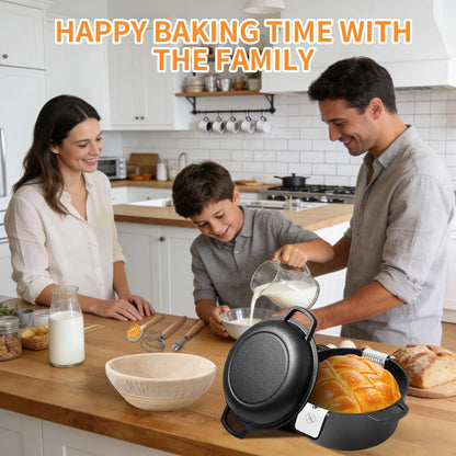 Pre-Seasoned Cast Iron Dutch Oven for Bread Baking - 5 quarts,