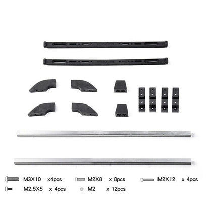 Adjustable Aluminum Alloy Decor Roof Luggage Rack for 1/10 RC Crawler Car DIY