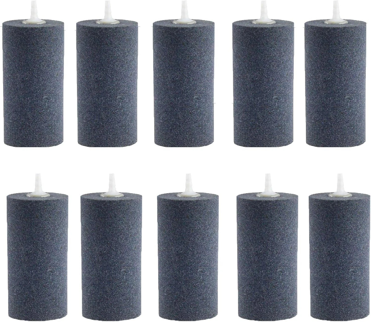 AQUANEAT 4x2 inch Aquarium Air Stones 10pcs, Aerator inch, Grey