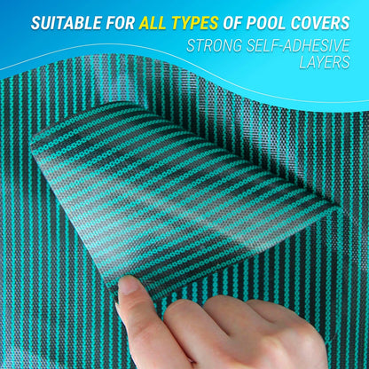 Pool Cover Patch Repair Kit, 3 Pack 12 x 8 Inch, Green 12 x 8,