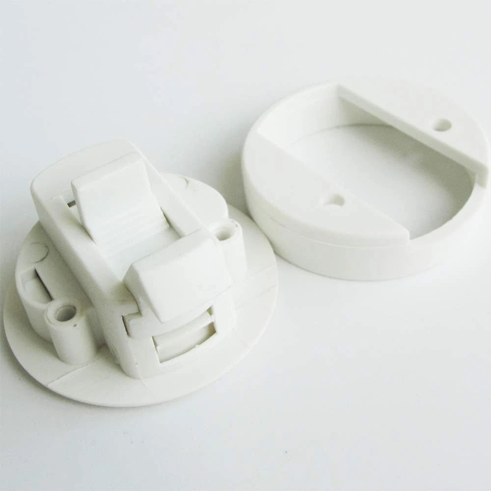 WJSKDQ 4PCS Boat Slam Latch 2'' Flush Pull Latches Round Plastic white