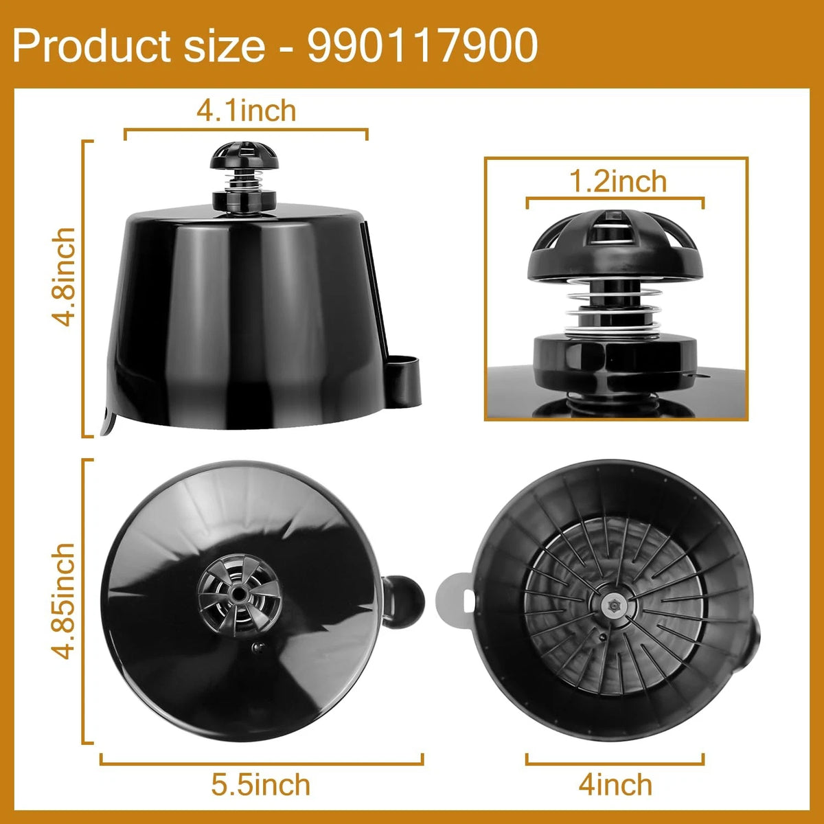 HASMX 990117900 Coffee Maker Brew Basket Replacement Part for Hamilton Black