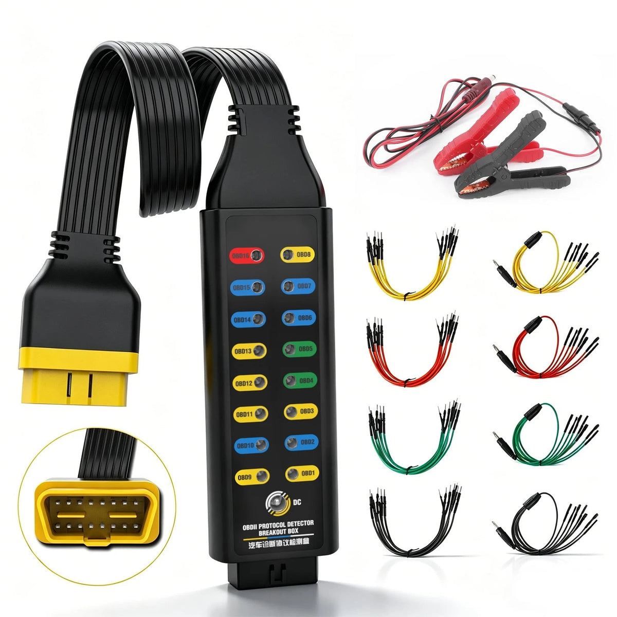 Obd2 Breakout Box, Automotive OBDII Protocol Detector OBD2 Box
