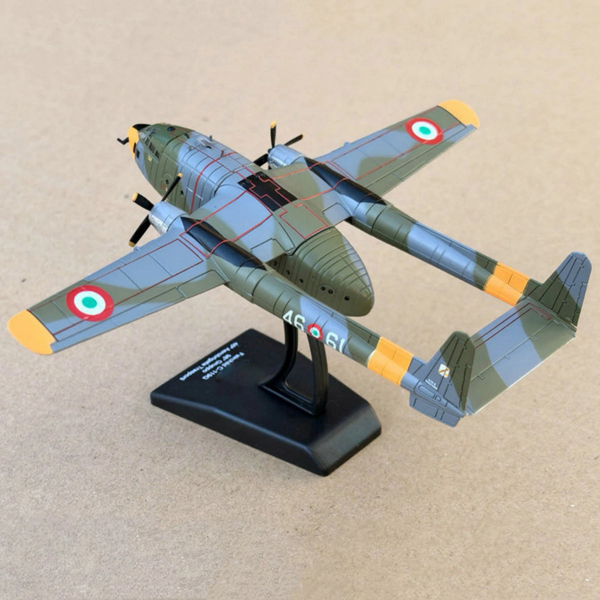 C-119G Flying Boxcar Transport Replica 1:200 Scale US Fairchild Model Stand