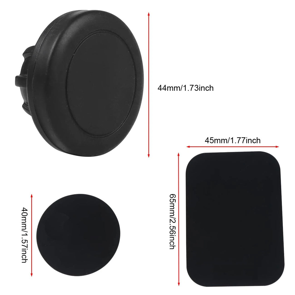 ThtRht 2 Pack Magnetic Phone Holder Mount Magnet and Metal Plate with Black