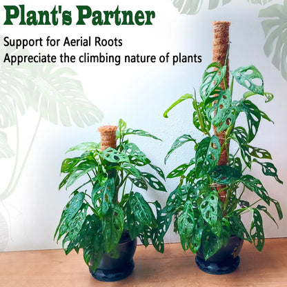 2 Pack 21 Inch Moss Poles, Stackable Pole for Plants 2 pack 21in, Brown