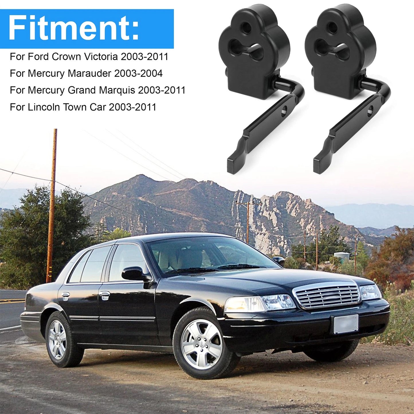 Exhaust System Isolator Mounts - 4PC Complete Set for 2003-2011 Crown Victoria