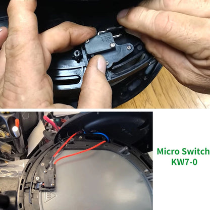 Qtcial 2-Pack KW7-0 Micro Switch for Air Fryer Repair standard size, black